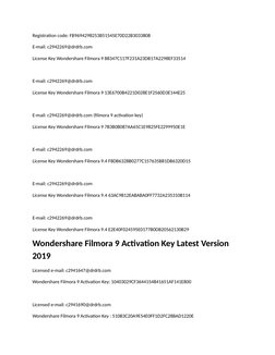 Wondershare Filmora 9 Activation Keys | PDF | Road Transport | Vehicles