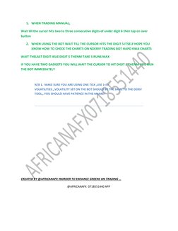 Deriv Strategy.pdf Deriv Digit Match Strategy Guide | PDF