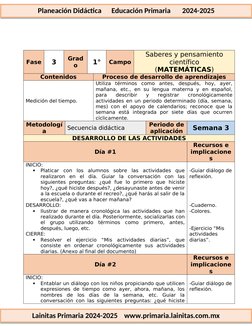 1er Grado Octubre - 09 Matemáticas Planeación (2024-2025) - 1 | PDF ...