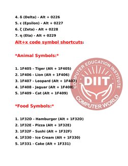 MS Word Advance Symbol Codes Shortcut Insert Math Symbols | PDF