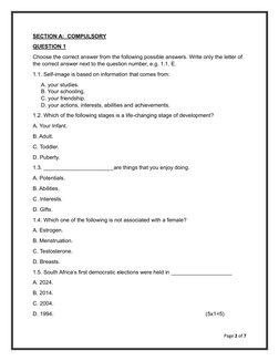 Grade 7 Life Orientation June Test 2024 | PDF | Bullying | Behavioural ...
