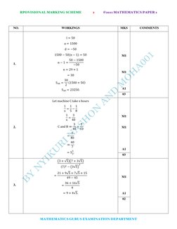 KCSE 2022 Mathematics Paper 2 Marking Scheme | PDF | Student Assessment ...