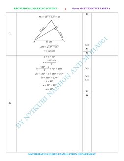 KCSE 2022 Mathematics Paper 2 Marking Scheme | PDF | Student Assessment ...