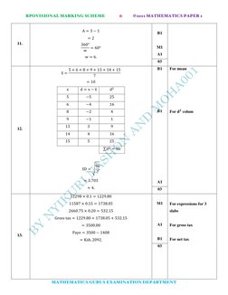 KCSE 2022 Mathematics Paper 2 Marking Scheme | PDF | Student Assessment ...