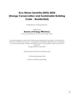 3 
 
 
Eco-Niwas Samhita (ENS) 2024 
(Energy Conservation and Sustainable Building 
Code - Residential) 
 
 
© 2024 Bureau