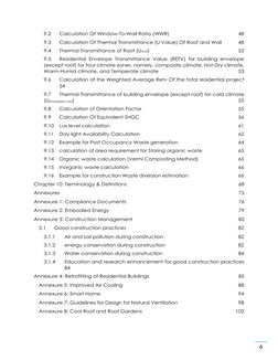 6 
9.2 
Calculation Of Window-To-Wall Ratio (WWR) 
48 
9.3 
Calculation Of Thermal Transmittance (U Value) Of Roof and Wall