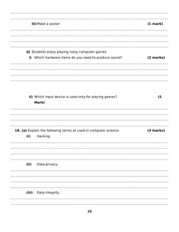 Form 3 Computer Studies Exam Paper | PDF | Information Technology ...