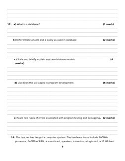 Form 3 Computer Studies Exam Paper | PDF | Information Technology ...
