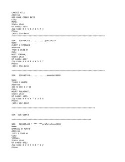 LANICE HILL
Address
606 KANE CREEK BLVD
City
MOAB,
State Utah
UT 84532-2574
Zip Code 8 4 5 3 2 2 5 7 4
Phone
(435) 210-8492
=