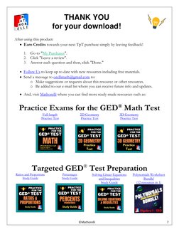 Printable Key Ged Math Test GED Math Practice Test Sample & Key | PDF | Numbers | General ...