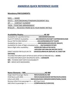 Amadeus Quick Reference Guide 2024 | PDF | Transport Companies | Civil ...