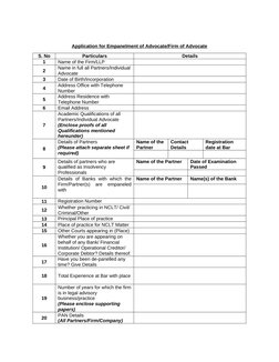 Advocate Empanelment Application Form | PDF | Advocate | Justice