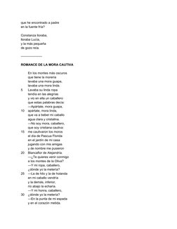 que he encontrado a padre
en la fuente fría?
Constanza lloraba,
lloraba Lucía,
y la más pequeña
de gozo reía.
---------------