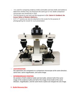 Forensic Instruments in Ballistics | PDF | Bullet | Firearms