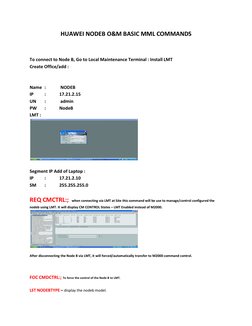Huawei MML Command Overview | PDF | Data Transmission ...
