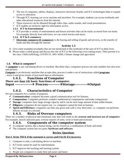 Grade 7 ICT Notes Overview | PDF | Computer Data Storage | Software