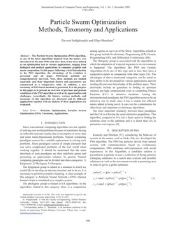 International Journal of Computer Theory and Engineering, Vol. 1, No. 5, December 2009
1793-8201
486
Abstract— The Particl