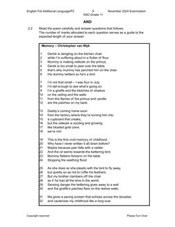 English FAL NOV 2024 P2 Grade 11 | PDF | Poetry