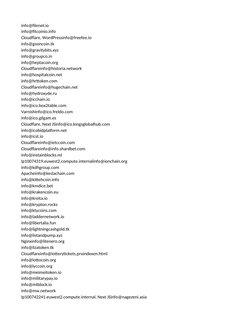 info@filenet.io
info@fitcoinio.info
Cloudflare, WordPressinfo@freefee.io
info@gooncoin.tk
info@gravitybits.xyz
info@groupco.i