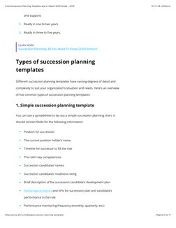 Free Succession Planning Template Guide | PDF | Goal | Leadership