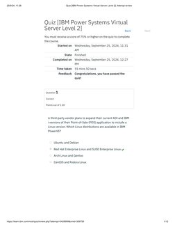 IBM PowerVS Level 2 Quiz Results | PDF | Cloud Computing | Virtual Machine