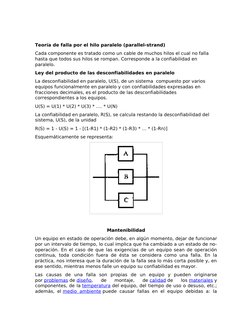 Teoría de falla por el hilo paralelo (parallel-strand)
Cada componente es tratado como un cable de muchos hilos el cual no