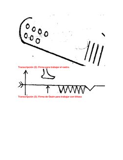 Transcripción (2): Firma para trabajar el rastro.
Transcripción (3): Firma de Ozain para trabajar con tiñosa
