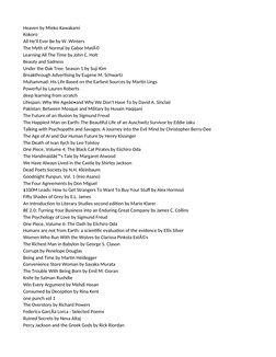 Heaven by Mieko Kawakami
Kokoro
All He'll Ever Be by W. Winters
The Myth of Normal by Gabor MatÃ©
Learning All The Time by Jo