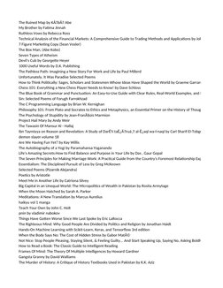 The Ruined Map by KÅgbÅg Abe
My Brother by Fatima Jinnah
Ruthless Vows by Rebecca Ross
Technical Analysis of the Financial Ma