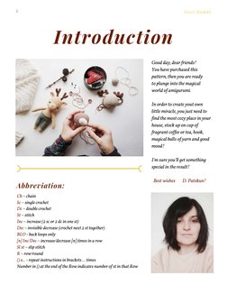 (https://youtu.be/uGx0ovkVcNM)2
Deer Bambi
Introduction 
Ch – chain 
Sc – single crochet 
Dc – double crochet 
St – stitch