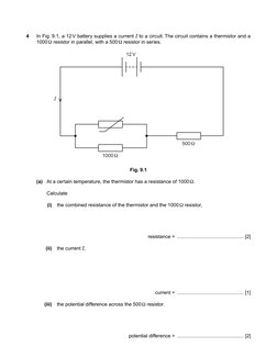 IGCSE Physics Electricity Questions | PDF | Electrical Resistance And ...