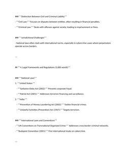 ### **Distinction Between Civil and Criminal Liability**  
- **Civil Law:** Focuses on disputes between entities, often resul