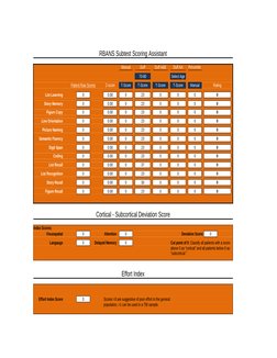 Rbans Testing RBANS Scoring Summary Guide | PDF | Dementia | Cognitive Science