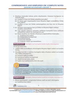 Grade 7 Kiswahili CBC Notes PDF | PDF
