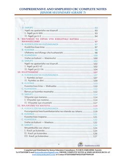 Grade 7 Kiswahili CBC Notes PDF | PDF