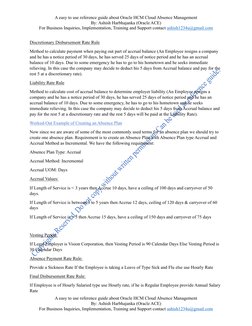 Oracle HCM Cloud Absence Management Guide | PDF | Accrual | Employment