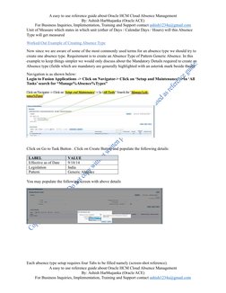 Oracle HCM Cloud Absence Management Guide | PDF | Accrual | Employment