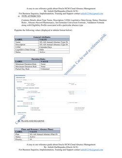 Oracle HCM Cloud Absence Management Guide | PDF | Accrual | Employment