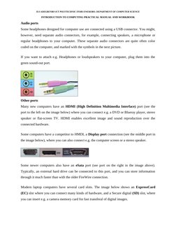 D.S ADEGBENRO ICT POLYTECHNIC ITORI-EWEKORO. DEPARTMENT OF COMPUTER SCIENCE
INTRODUCTION TO COMPUTING PRACTICAL MANUAL AND WO