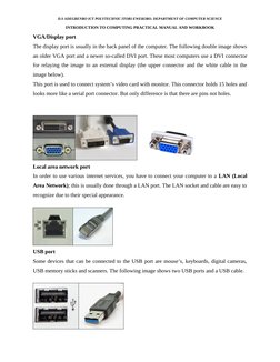 D.S ADEGBENRO ICT POLYTECHNIC ITORI-EWEKORO. DEPARTMENT OF COMPUTER SCIENCE
INTRODUCTION TO COMPUTING PRACTICAL MANUAL AND WO