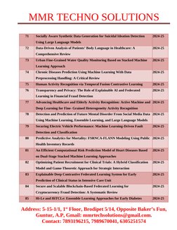 MMR TECHNO SOLUTIONS
71
Socially Aware Synthetic Data Generation for Suicidal Ideation Detection
Using Large Language Models