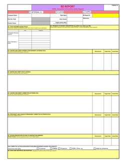 8D CAPA Report Template Guide | PDF | Risk | Principal Component Analysis