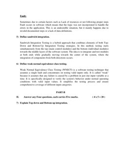 Fault: 
 
Sometimes due to certain factors such as Lack of resources or not following proper steps 
Fault occurs in software