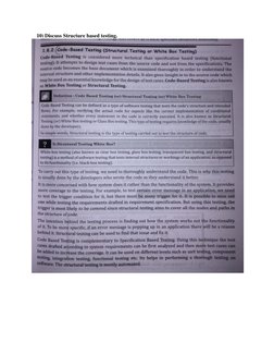 10) Discuss Structure based testing. 
 
 
 
 
 
 
 
 
