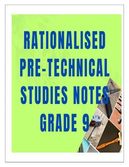 Pre Tech Grade 9 Notes Grade 9 Pre-Technical Studies Notes | PDF