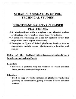 Pre Tech Grade 9 Notes Grade 9 Pre-Technical Studies Notes | PDF
