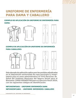 UNIFORME DE ENFERMERÍA 
PARA DAMA Y CABALLERO 
 
 
 
 
EJEMPLO DE APLICACIÓN EN UNIFORME DE ENFERMERÍA PARA 
DAMA: 
 
EJEMPLO