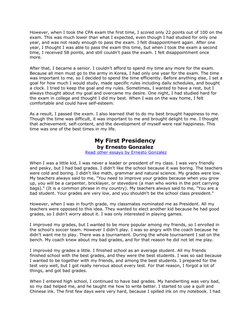 However, when I took the CPA exam the first time, I scored only 22 points out of 100 on the 
exam. This was much lower than w