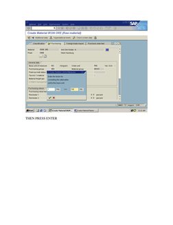 Create Material Master in SAP MM01 | PDF