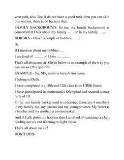 your rank also. But if do not have a good rank then you can skip 
this section, there is no harm in that.  
FAMILY BACKGROUND